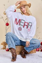 White Merry Christmas Sweatshirt