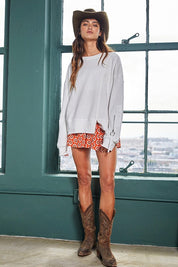 White O-Ring Sweatshirt