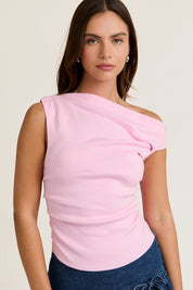 Pink Asymmetrical Top