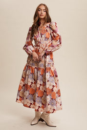 Red Floral Maxi Dress