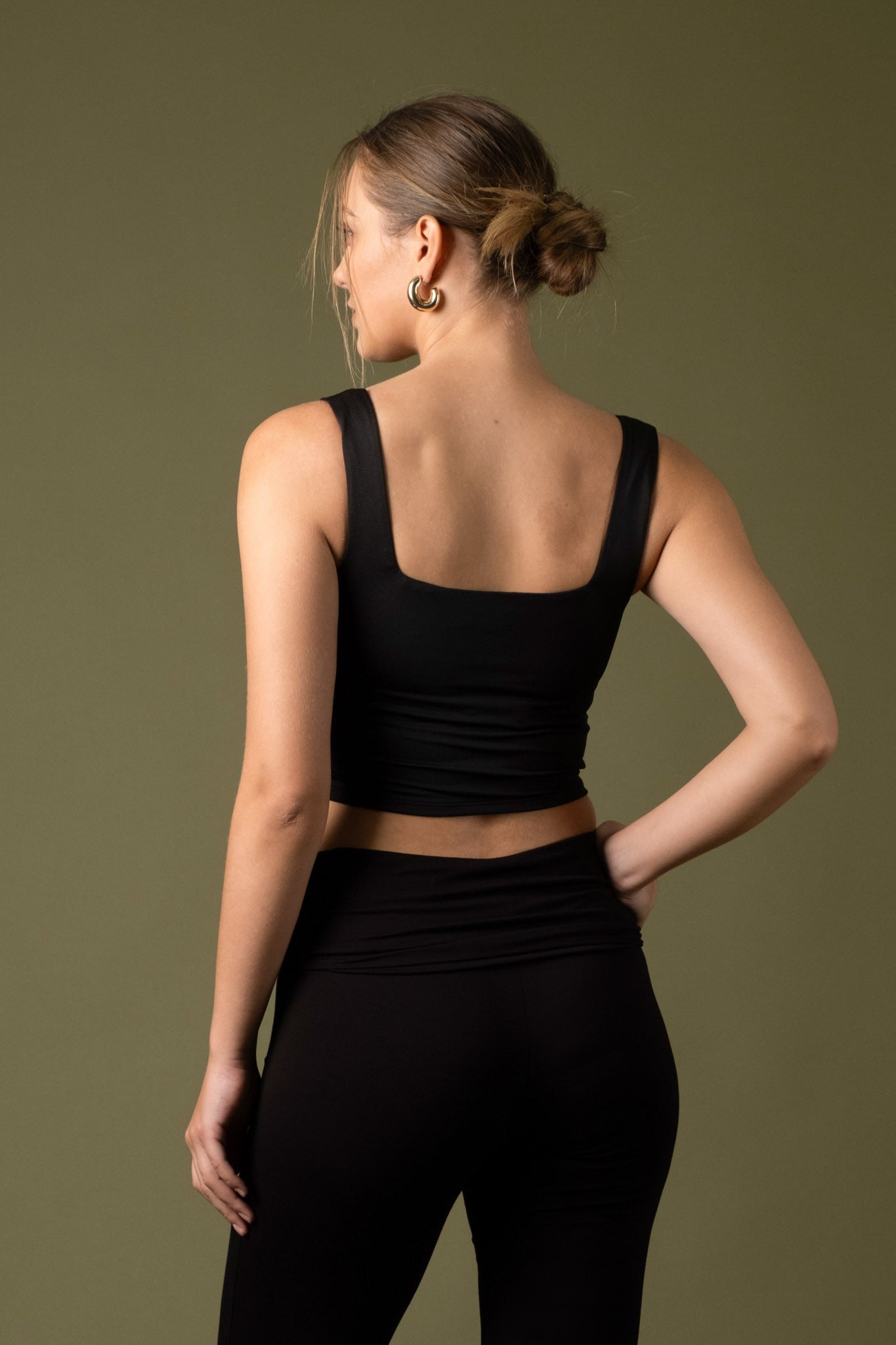 Black Squared Tank Top