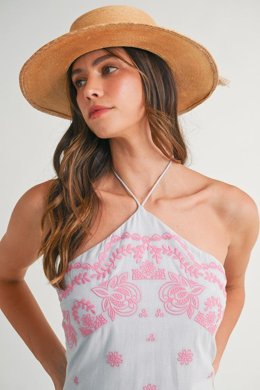 Blue Floral Off Shoulder Maxi Dress