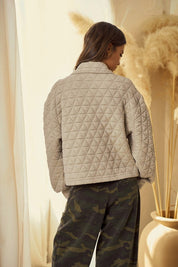 Oatmeal Quilted Jacket