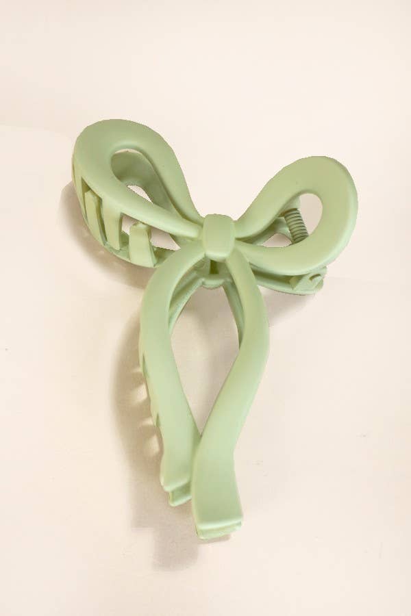MATTE BOW HAIR CLAW CLIPS