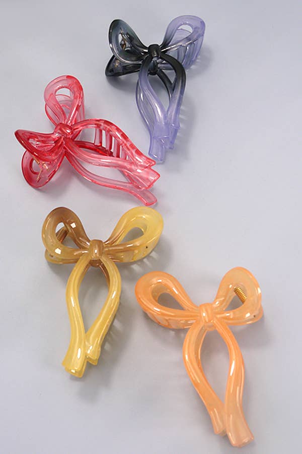 MATTE BOW HAIR CLAW CLIPS