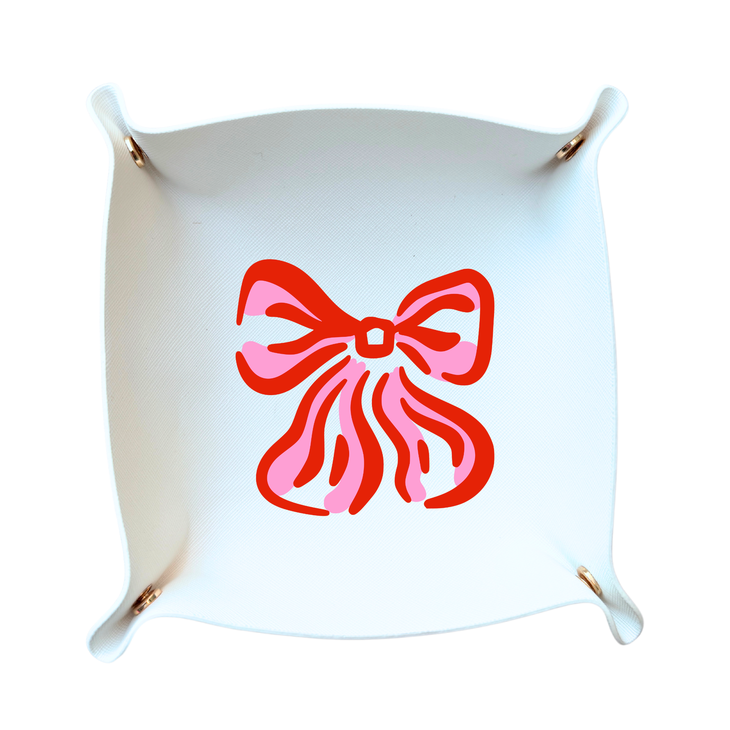 White Bow Trinket Tray