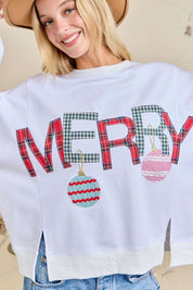 White Merry Christmas Sweatshirt