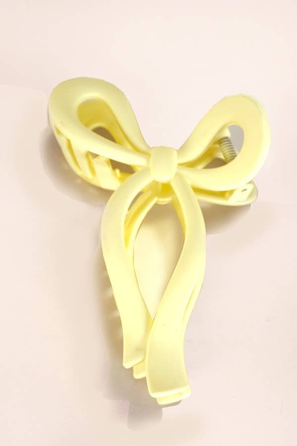 MATTE BOW HAIR CLAW CLIPS
