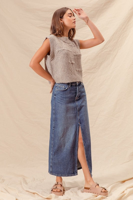 Denim Maxi Skirt