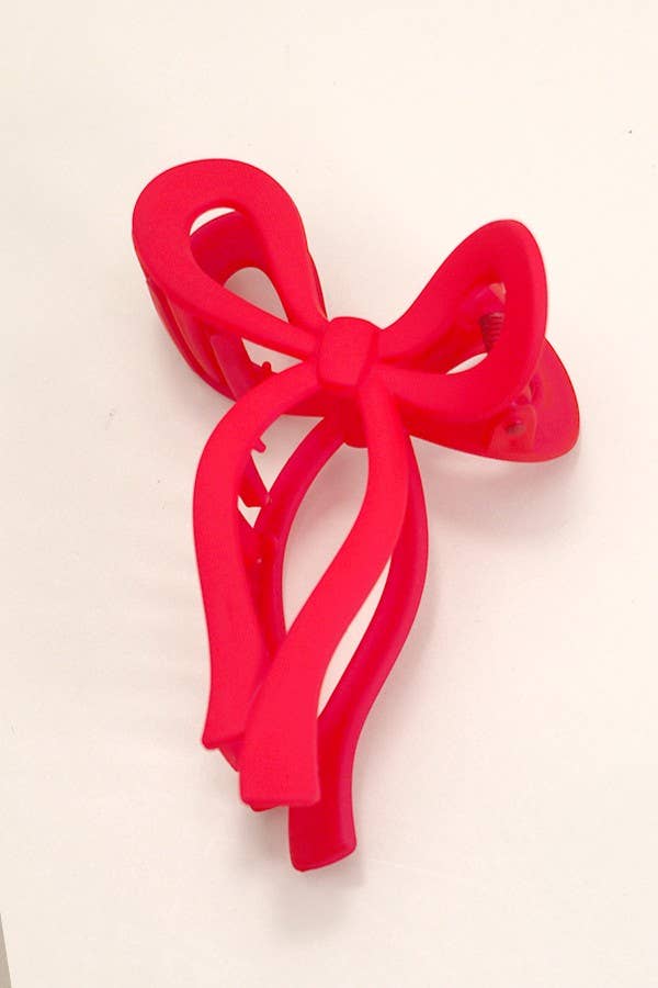 MATTE BOW HAIR CLAW CLIPS