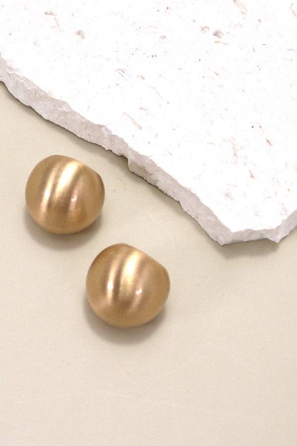 ROUND PUFFED HUGGIE HOOP EARRINGS