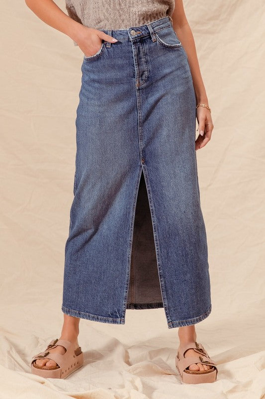 Denim Maxi Skirt