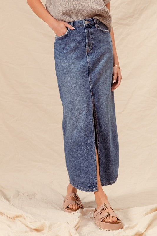 Denim Maxi Skirt