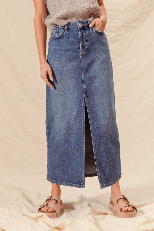 Denim Maxi Skirt