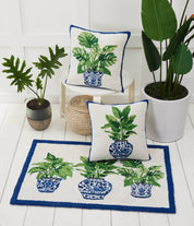 Blue Monstera Plant Hook Pillow