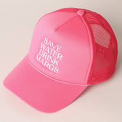 Save Water Drink Margs Embroidered Trucker