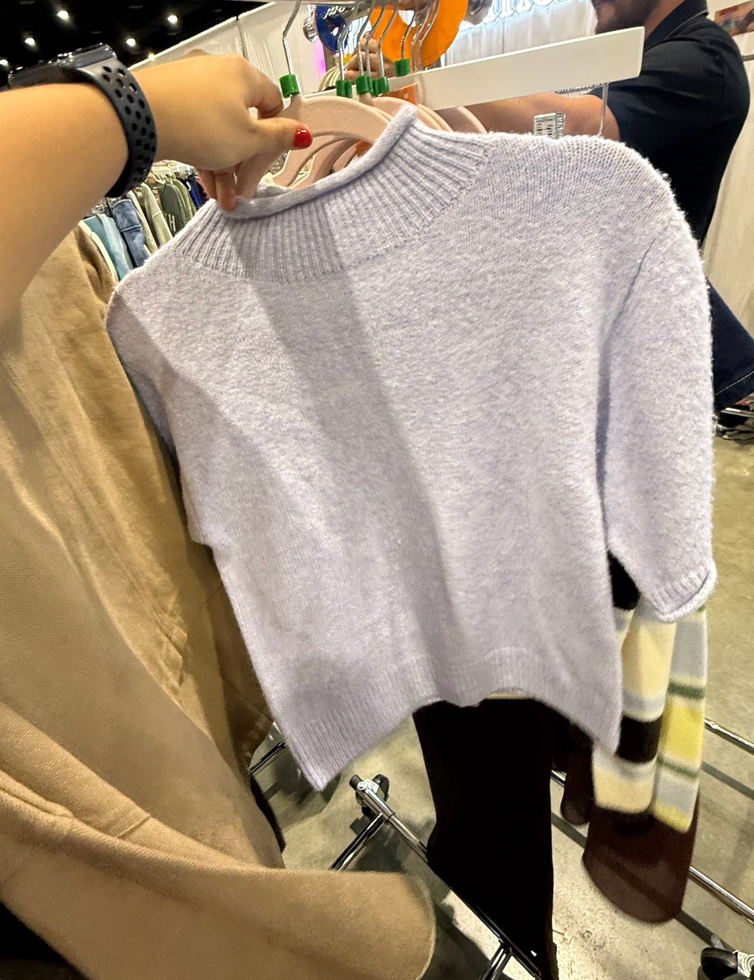 Light Blue Mockneck Top — sweater top and mockneck