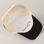 Literally Just A Girl Embroidery Two Tone Trucker Hat: FUCHSIA / ONE SIZE
