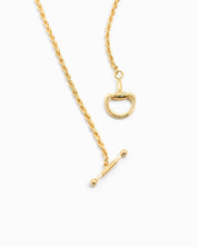 Horsebit Toggle Rope Chain Necklace