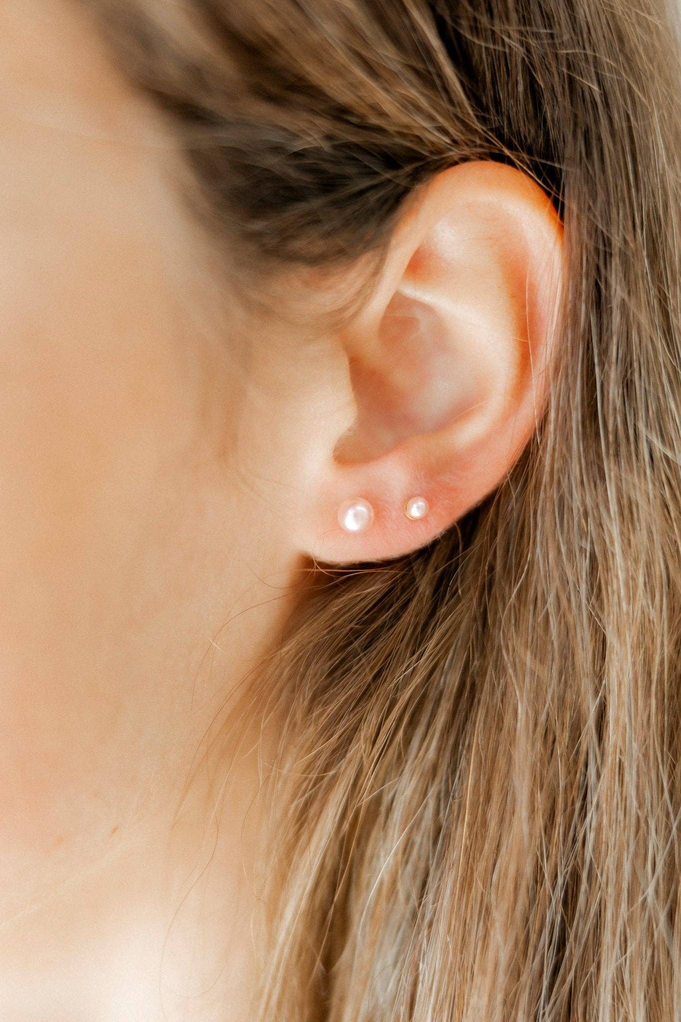 Screwback Stud Earrings Payton Pearl Pink