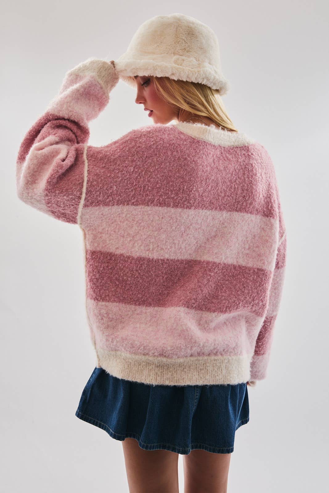 Long Sleeve Knit Henley Sweater Top