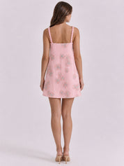 Baby Pink Lace Mini Dress