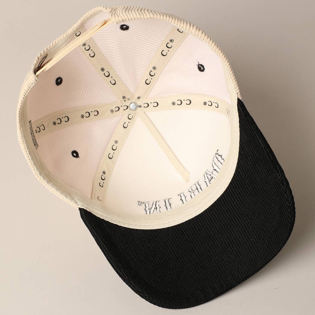 DARLIN' Corduroy Trucker Baseball Cap