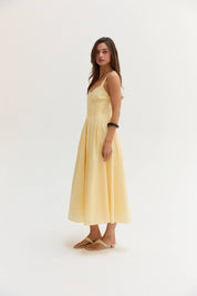 Yellow Valerie Fit And Flare Dress