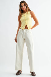 White Stretch Slight Barrel Twist