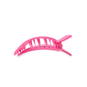 Flat Square Hair Clip | Medium | Paradise Pink showing bendable teeth for a secure yet gentle hold