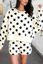 Cream Polka Dot Short Set