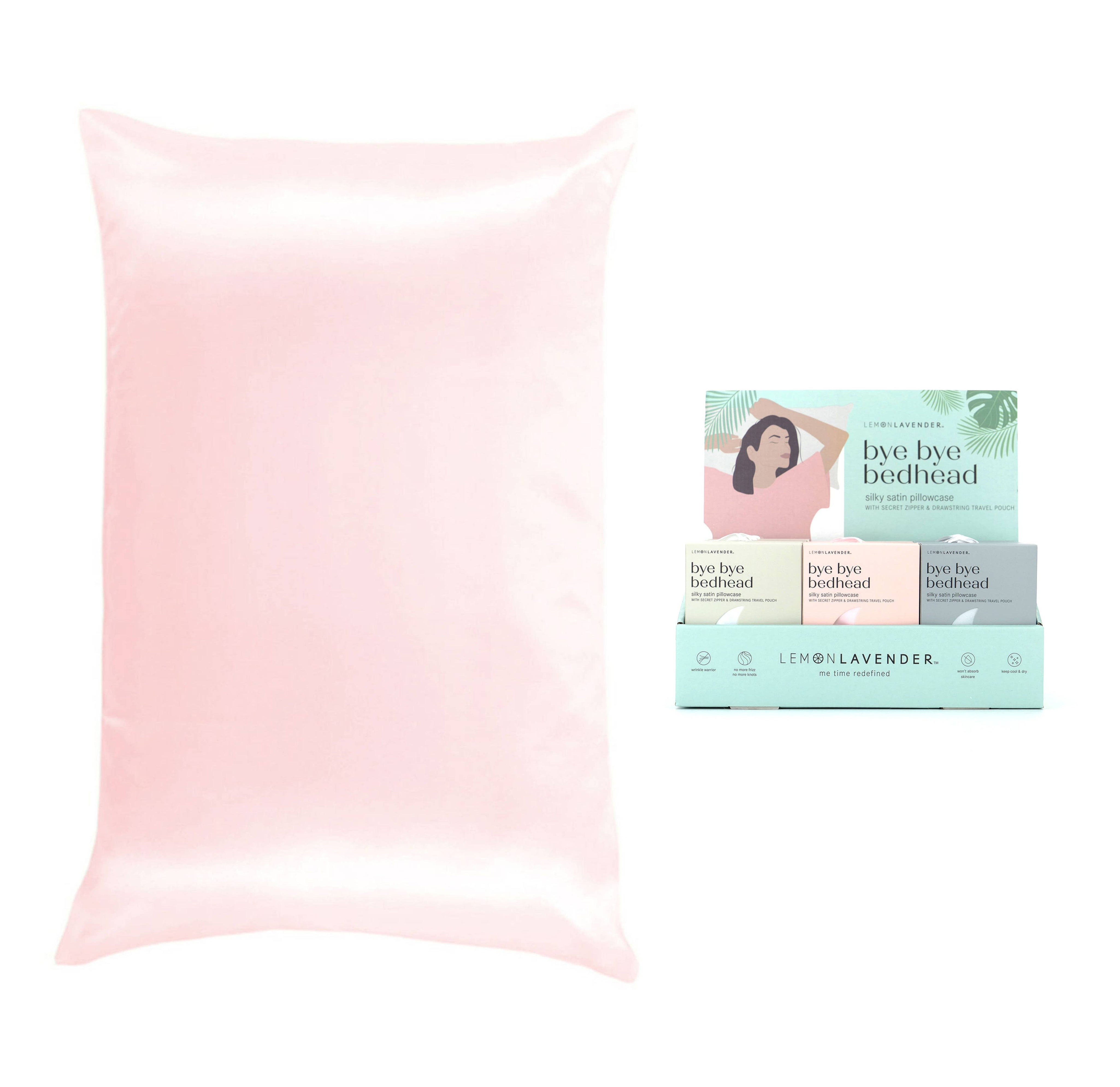Solid Silky Satin Pillowcase