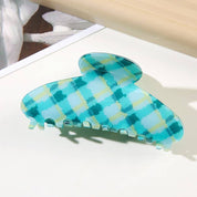 Large Checker Hair Claw Clips