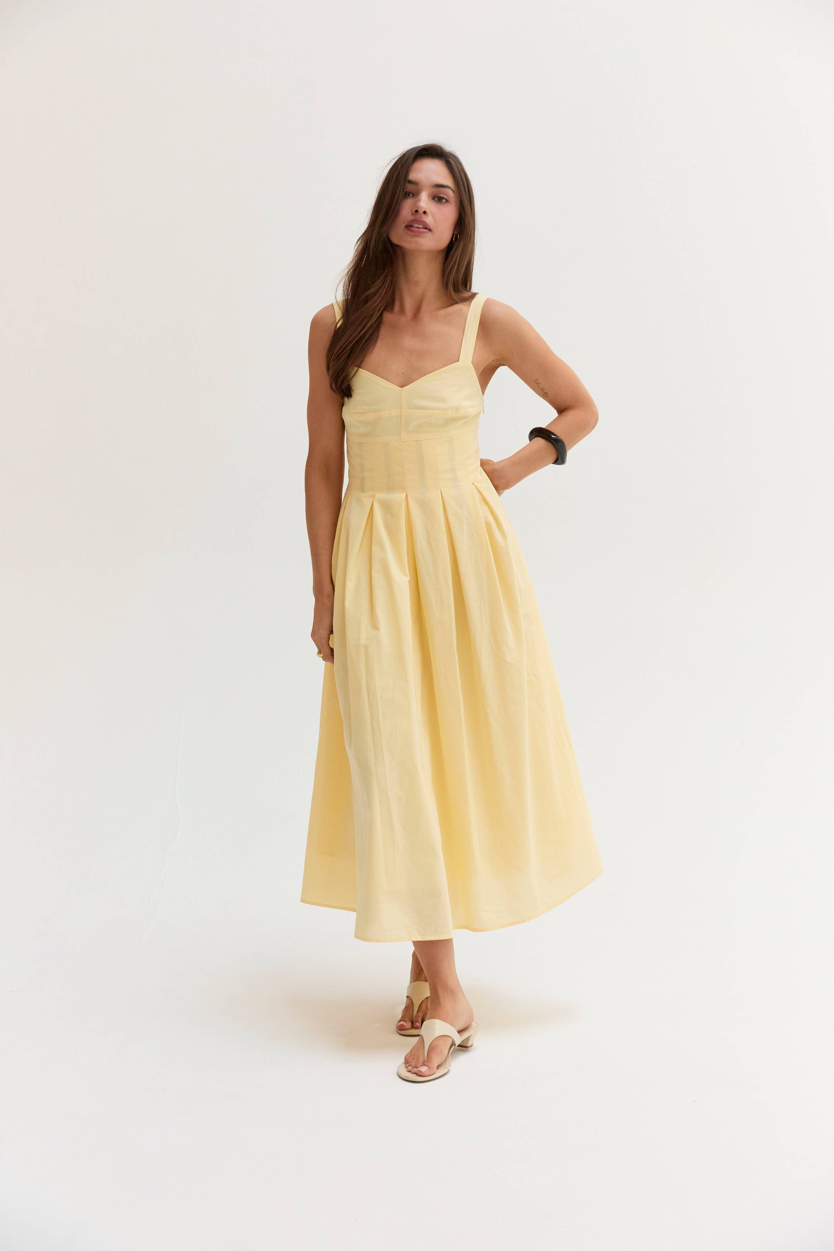 Yellow Valerie Fit And Flare Dress