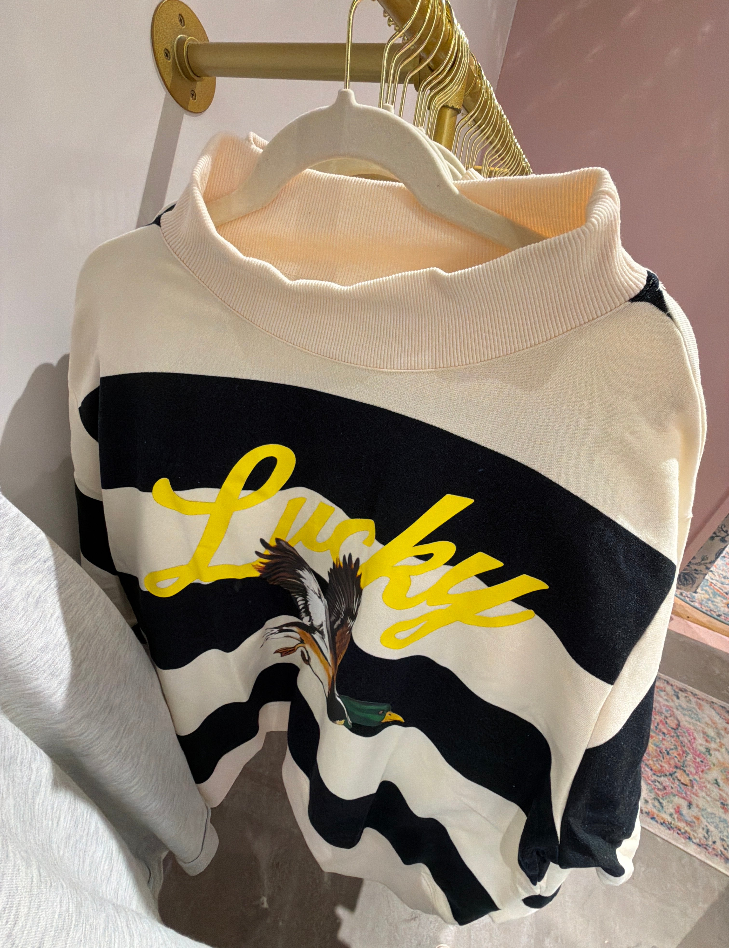 Black Lucky & Mallard Mockneck at Ninety Nine Boutique