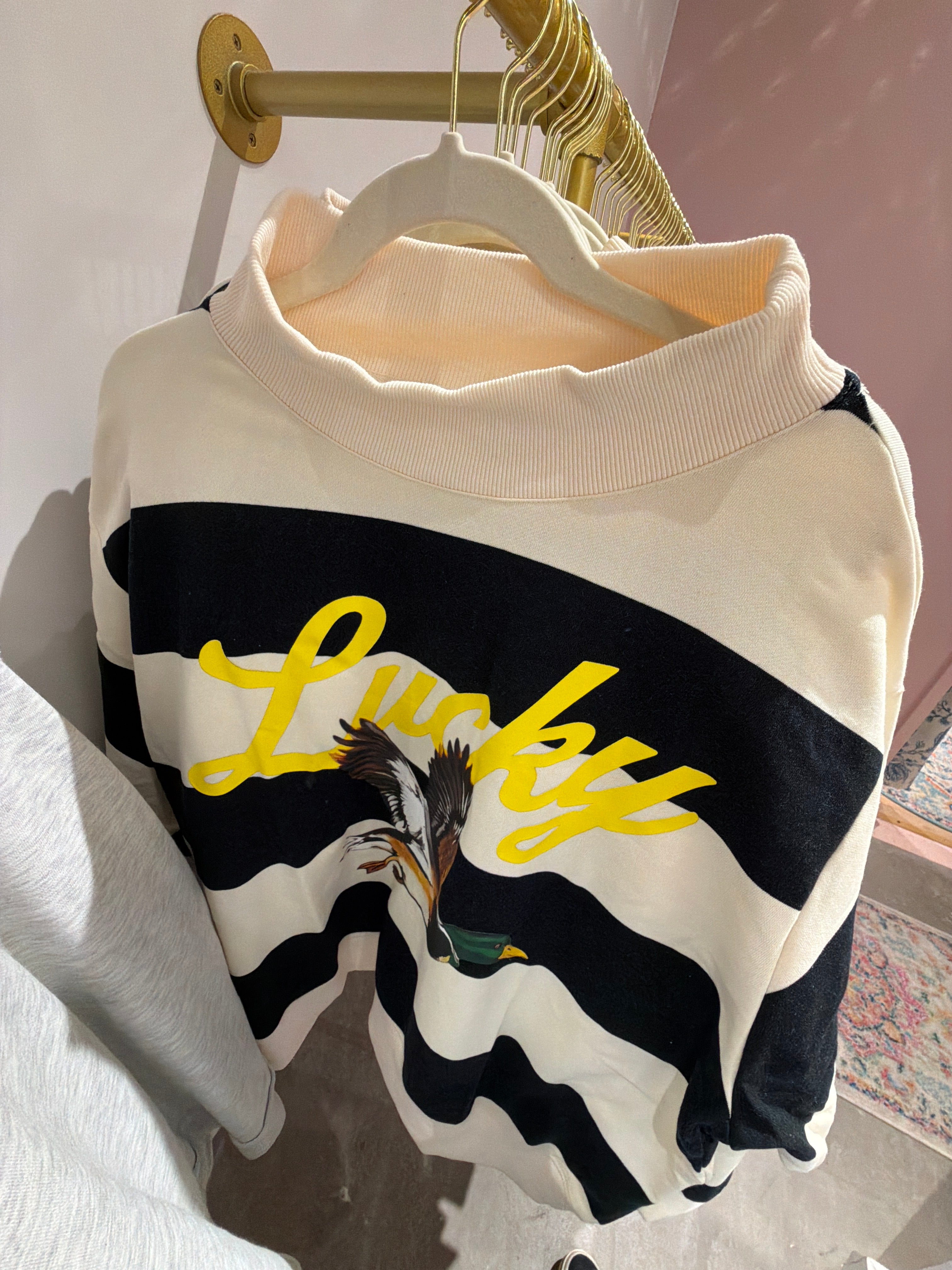 Black Lucky & Mallard Mockneck at Ninety Nine Boutique