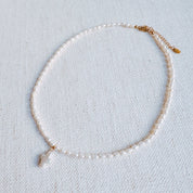 Genuine Freshwater Pearl Cross Necklace