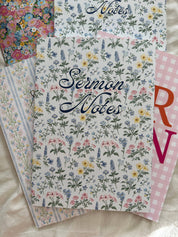 Delphinium Floral Sermon Notes — 7x10 and 100 pages (50 front and back)