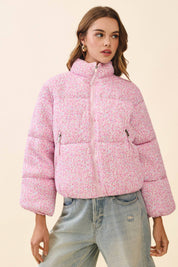 Ditsy Floral Printed Puffer Jacket