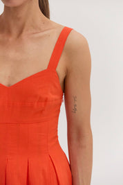 Red Valerie Fit And Flare Dress