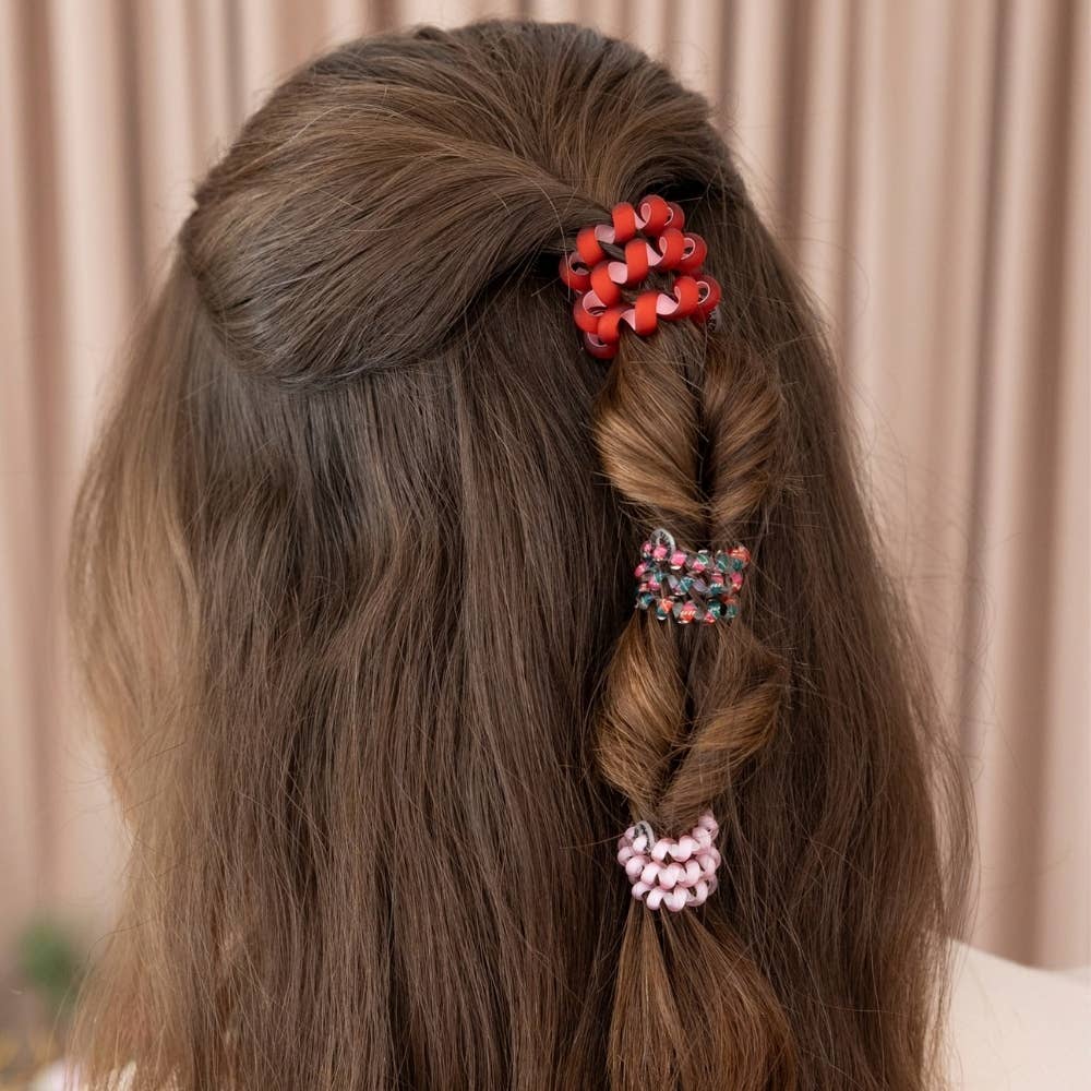 Spiral Hair Coils | Small | Tied in Tartan