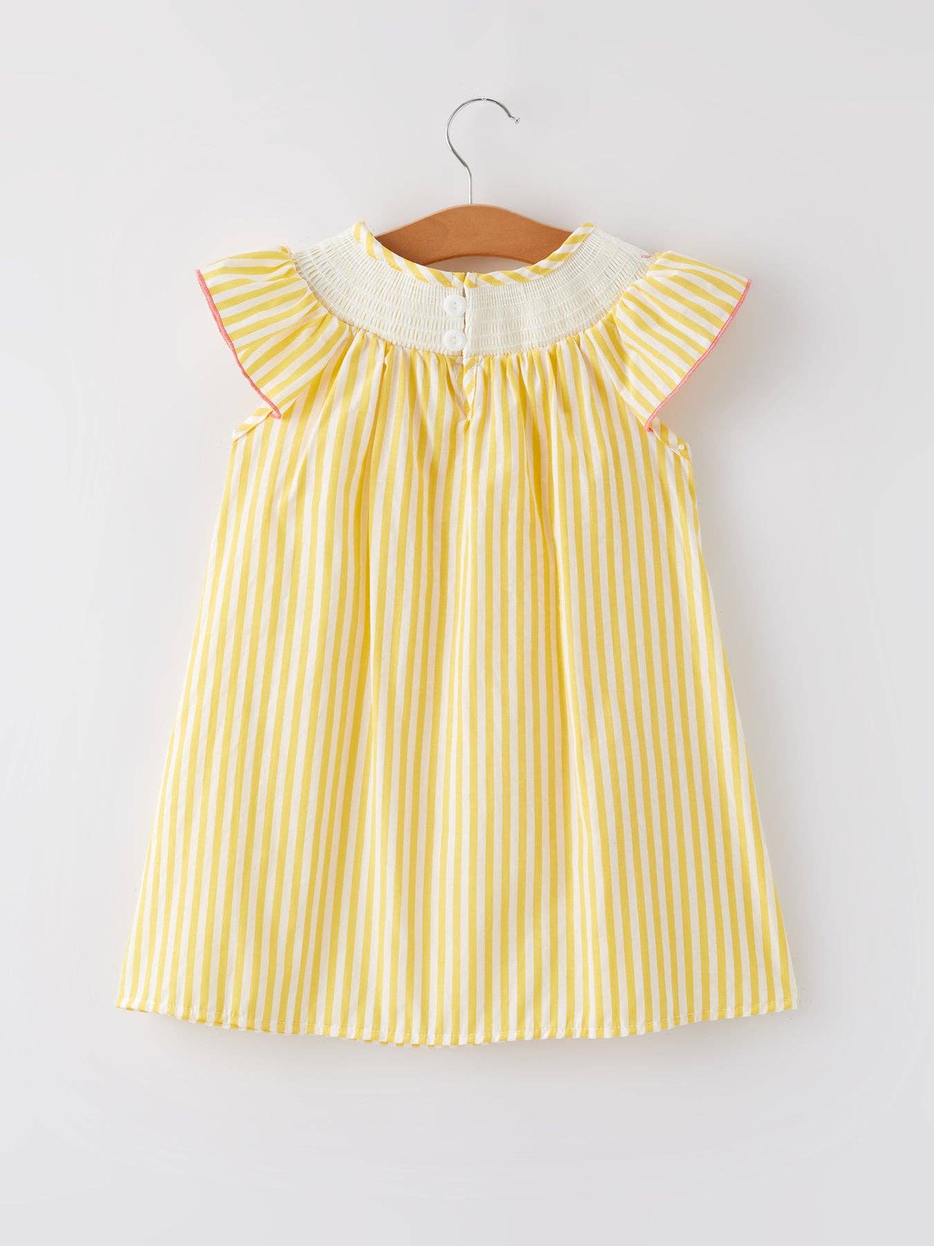 Chick Floral Embroidery Smocking Girls