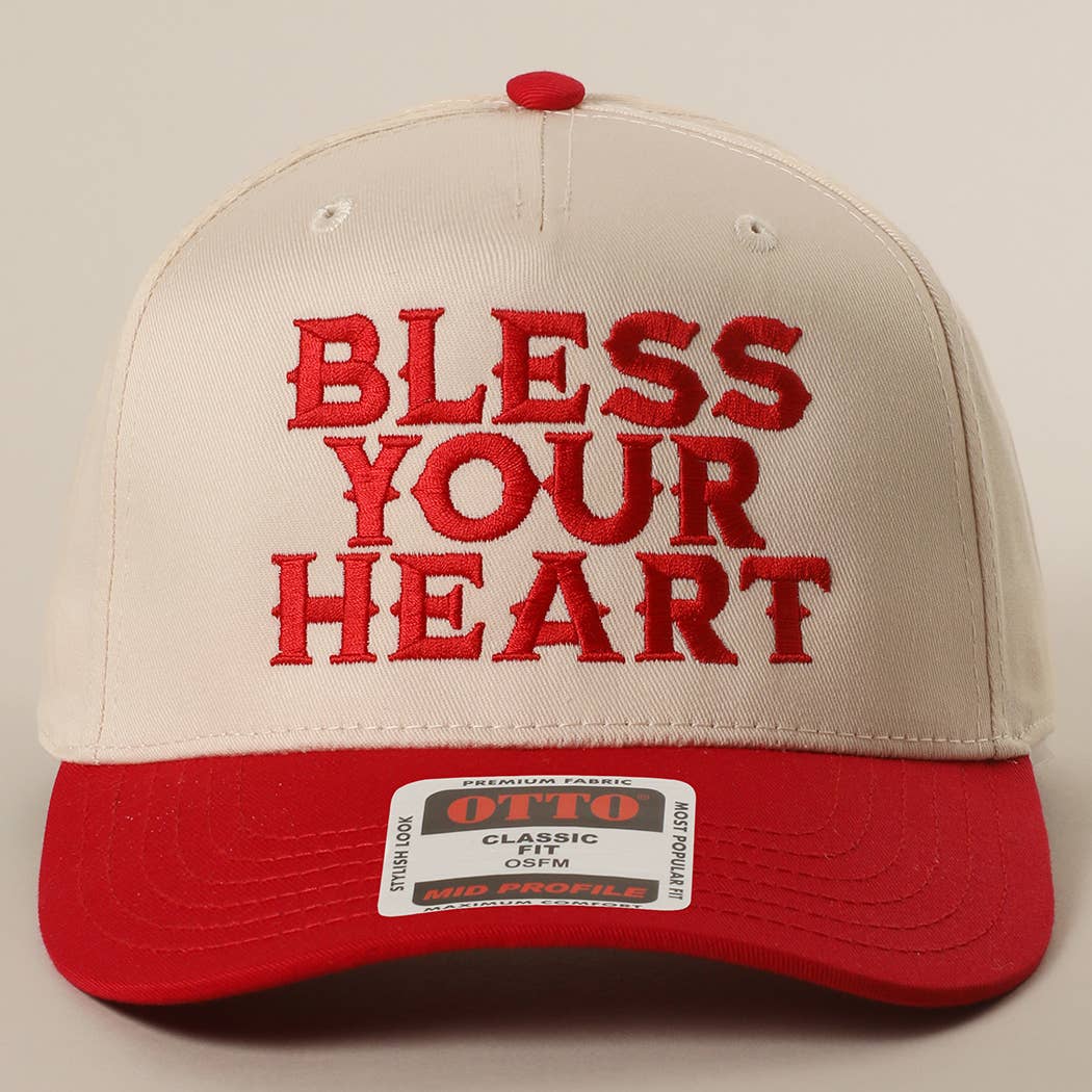 Bless Your Heart Trucker Hat/ Red