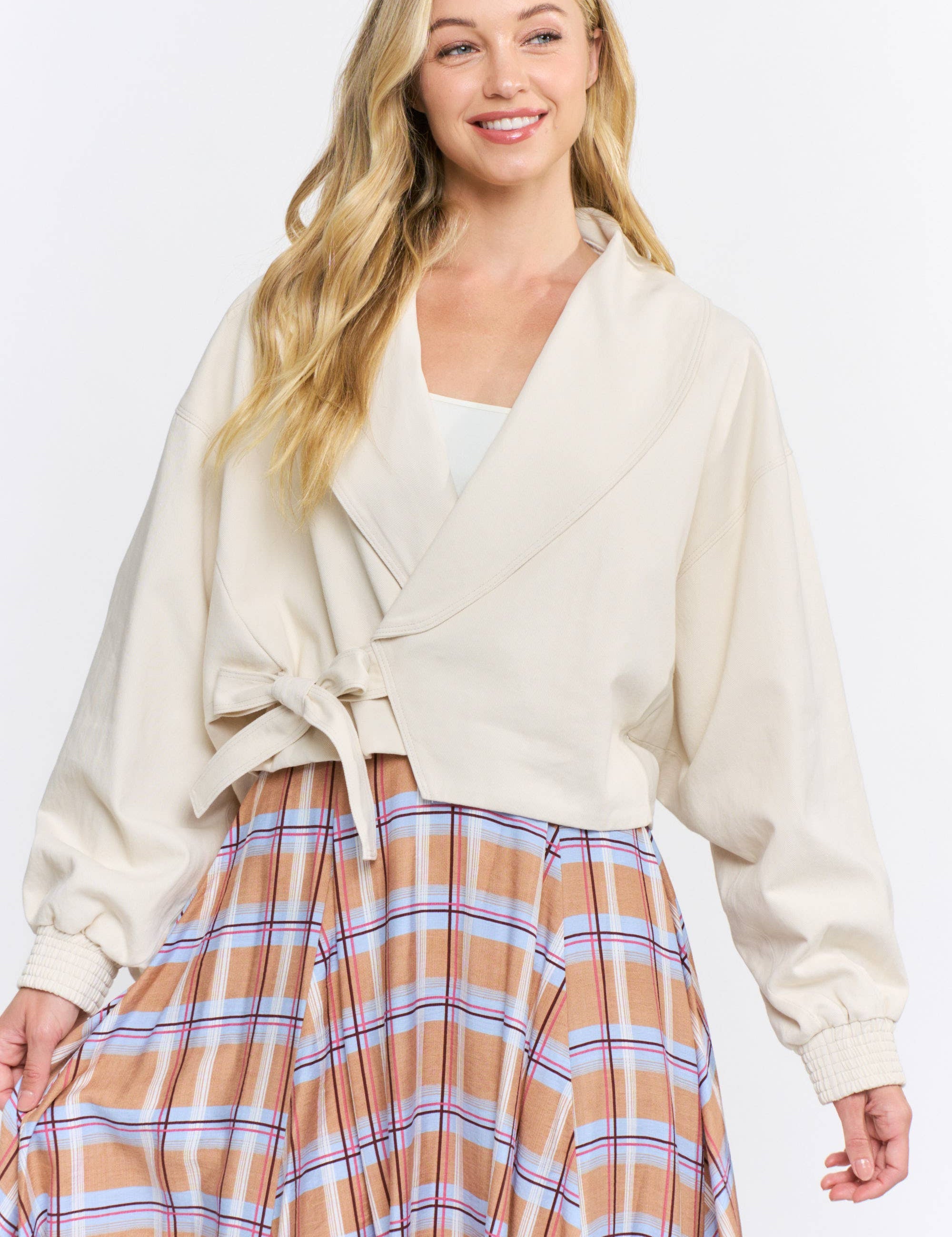 Tie-Front Wrap Jacket — tie front and wrap jacket