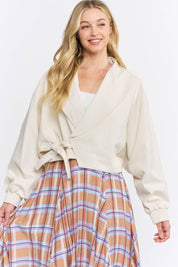 Tie-Front Wrap Jacket — tie front and wrap jacket