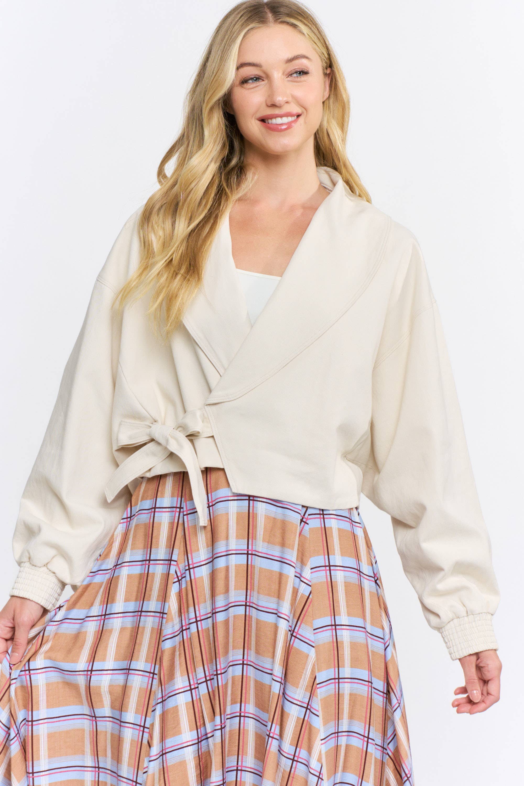 Tie-Front Wrap Jacket — tie front and wrap jacket