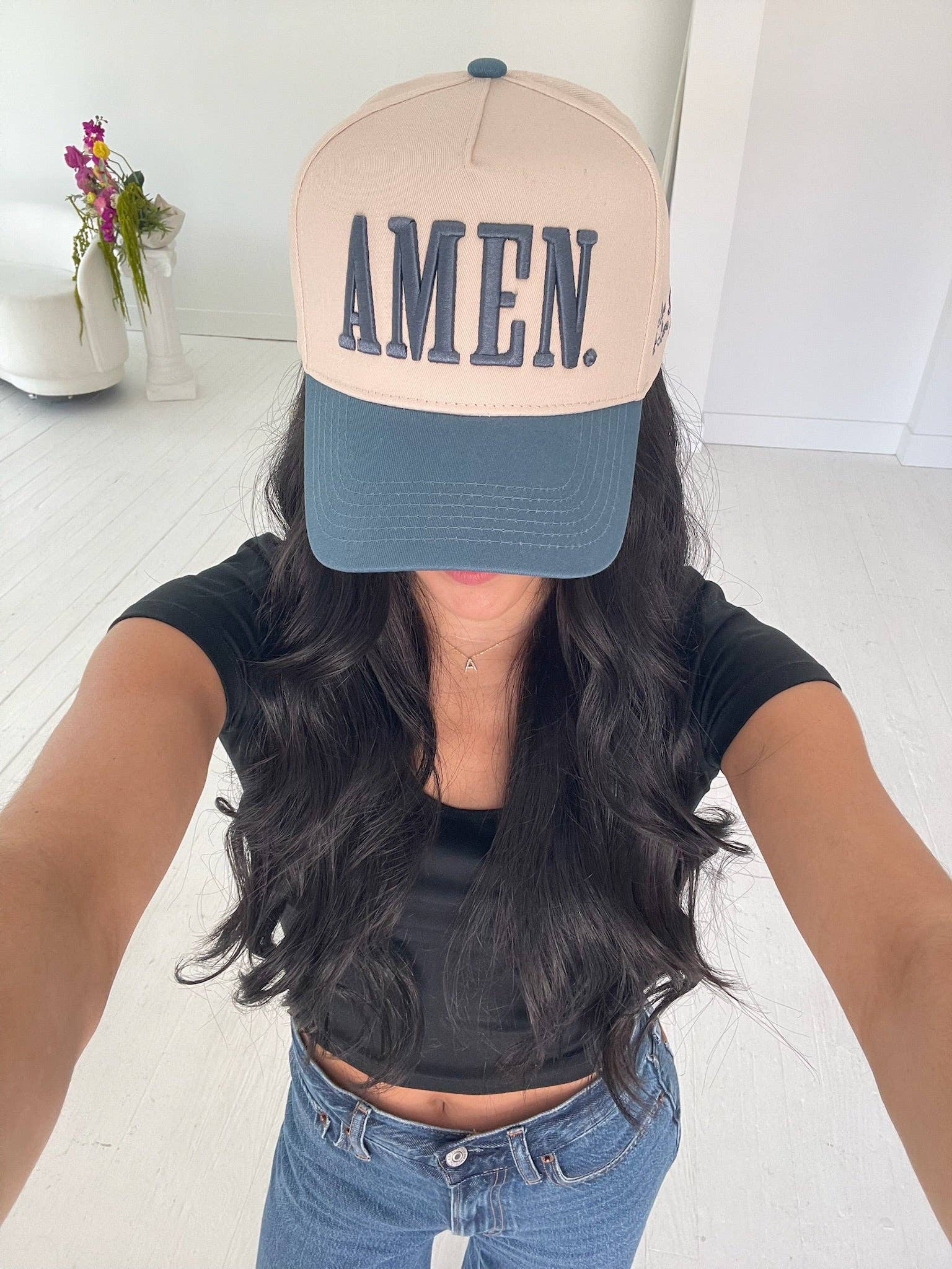 Slate Blue AMEN. Trucker Hat