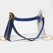 Transparent Hand Bag / Baguette Bag / Crossbody Bag
: Gold