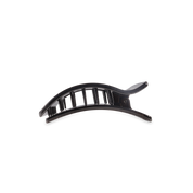 Jet Black Small Flat Rectangle Hair Clip