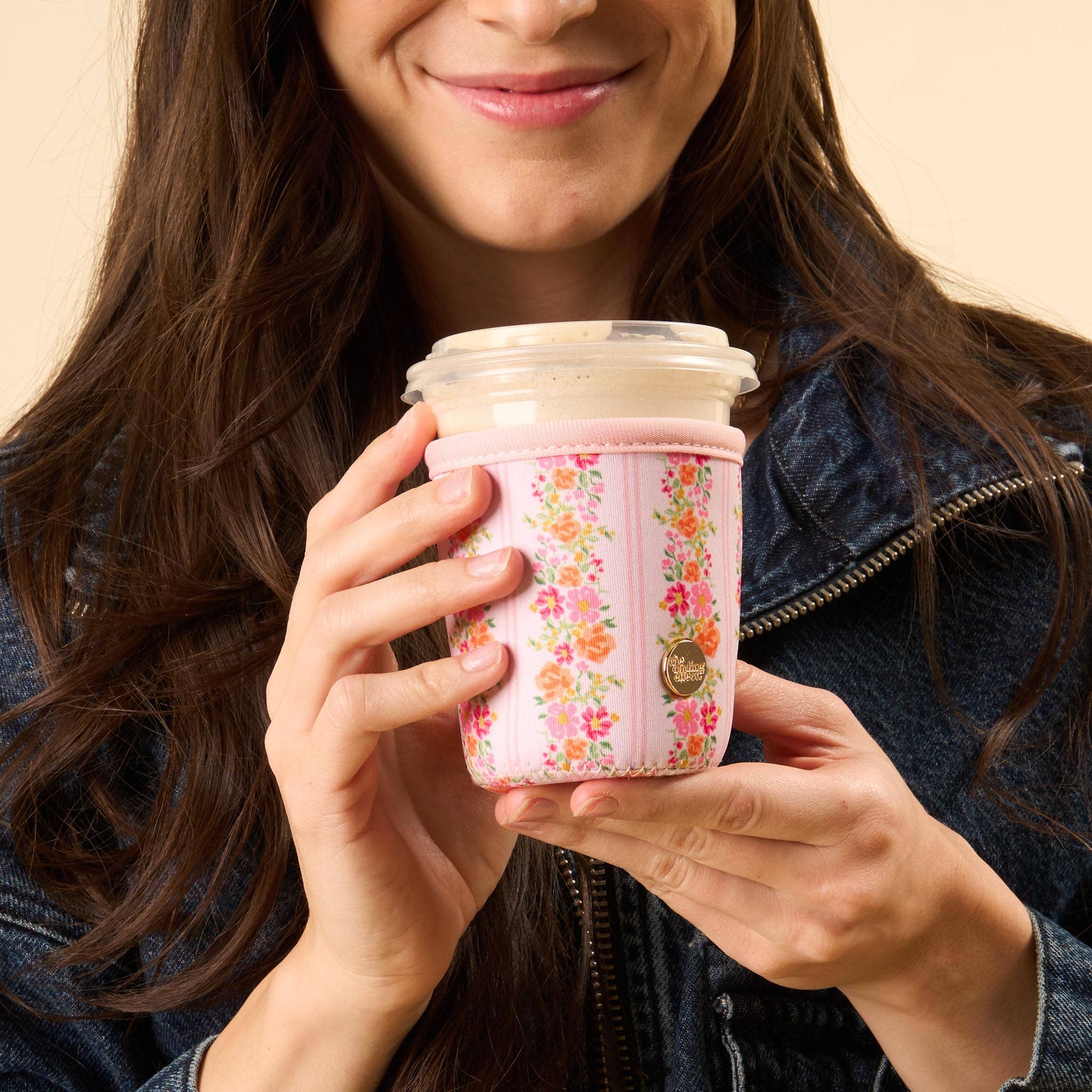 Pink Floral Drink Sleeve